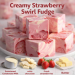 The best Creamy Strawberry Swirl Fudge 222