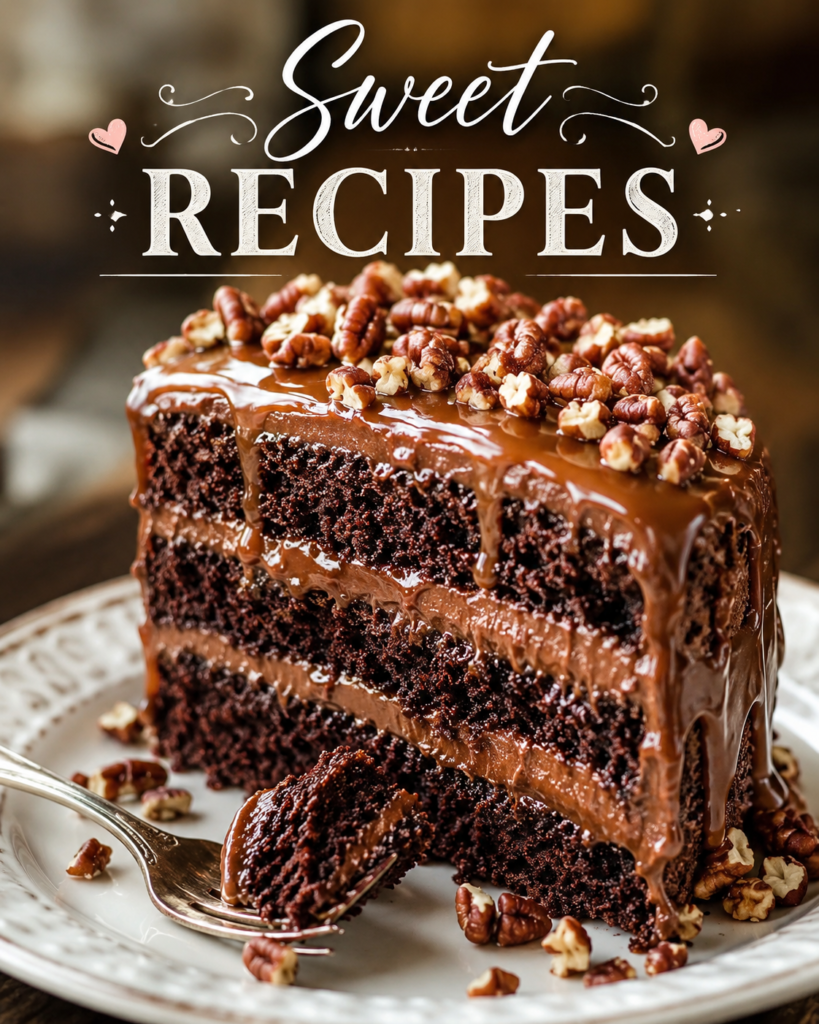 Decadent Chocolate Pecan Cake