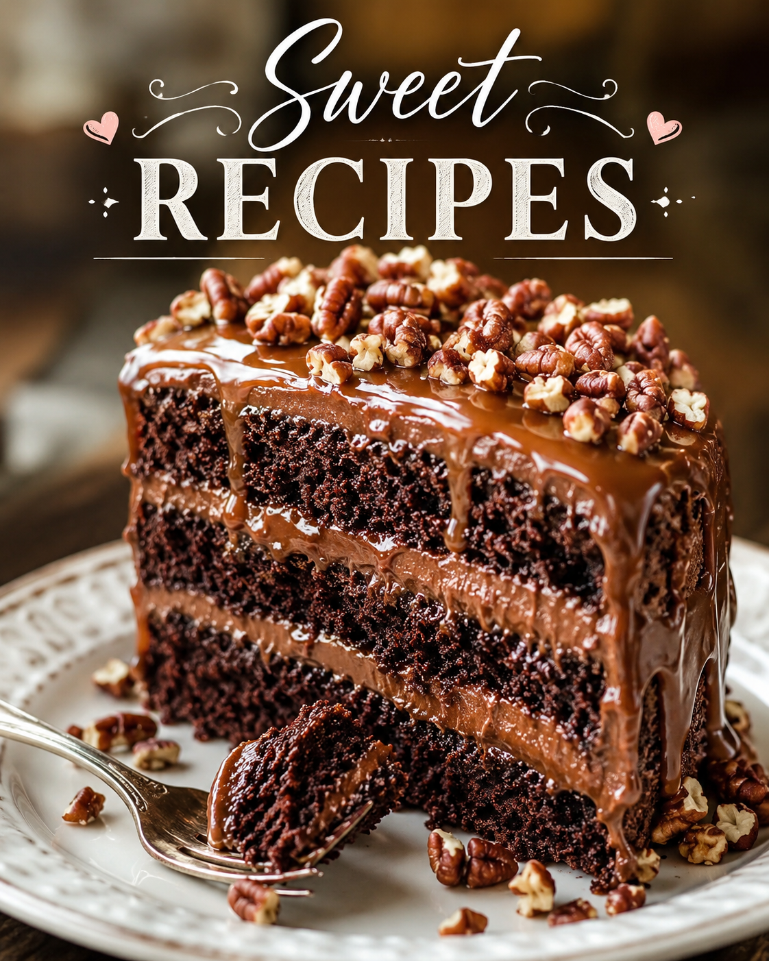 Decadent Chocolate Pecan Cake