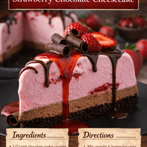 strqwbery chocolate cheesecake