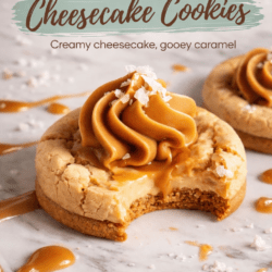The best Salted Caramel Cheesecake Cookies caramel cookies