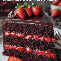 The best Ultimate Chocolate Strawberry Layer Cake (Moist & Rich) Ultimate Chocolate Strawberry Cake