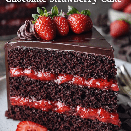 Ultimate Chocolate Strawberry Cake