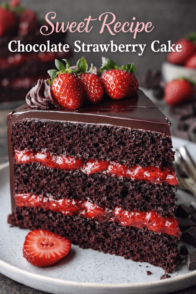 Ultimate Chocolate Strawberry Cake
