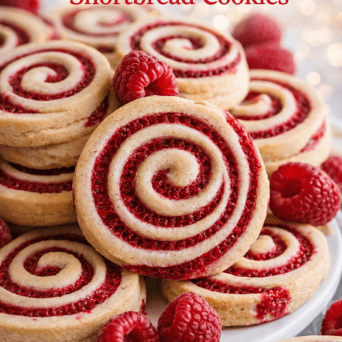 Raspberry Swirl Shortbread Cookies