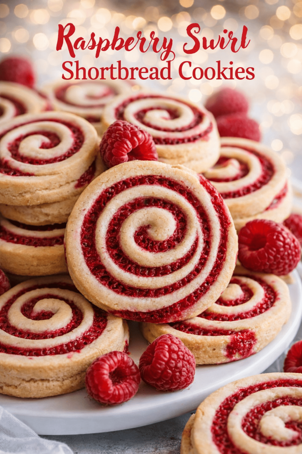 Raspberry Swirl Shortbread Cookies