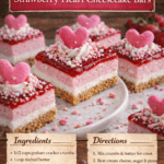 The Best Creamy Strawberry Cheesecake Bars You’ll Ever Make Strawberry Heart Cheesecake Bars