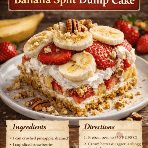 banana split dump cake