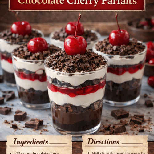 chocolate cherry parfaits