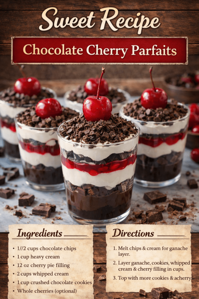 chocolate cherry parfaits