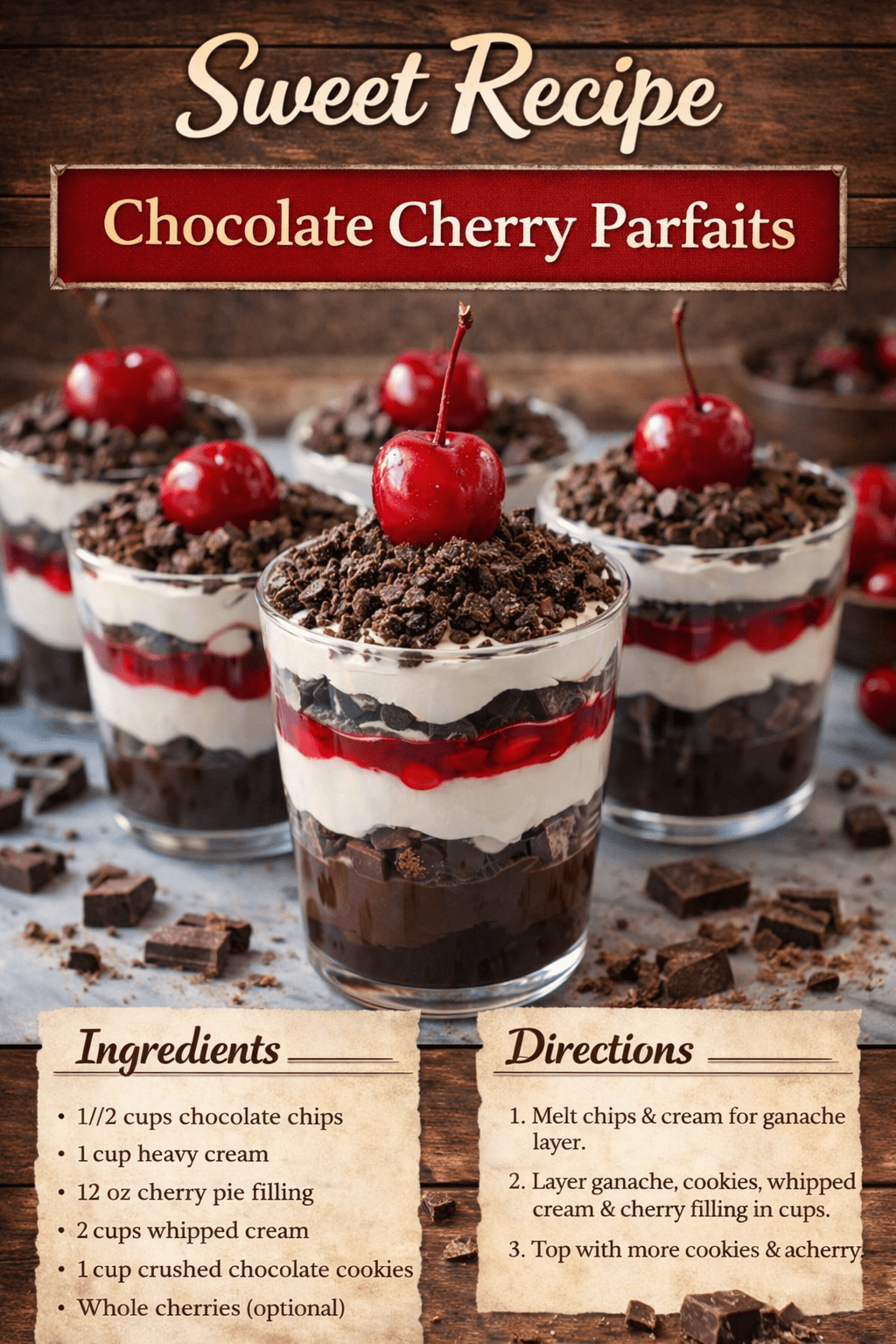 chocolate cherry parfaits