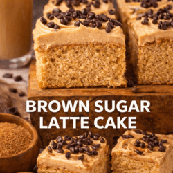 Brown Sugar Latte Cake with Coffee