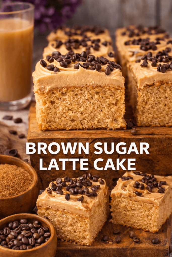 Brown Sugar Latte Cake with Coffee