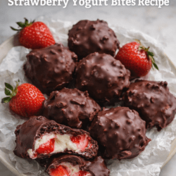 The best Easy Frozen Chocolate Strawberry Yogurt Bites chocolate strawberry yogurt bites