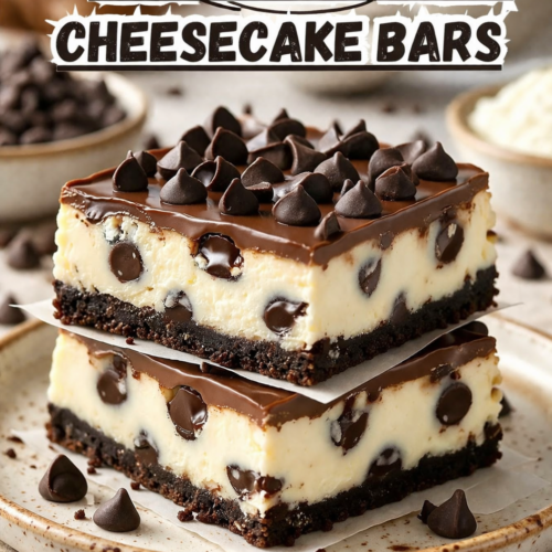 chocolate chip cheescake bars