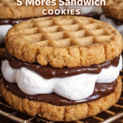 Best Peanut Butter S’mores Cookies (Easy Sandwich Recipe) penut butter s"mores sandwich cookies