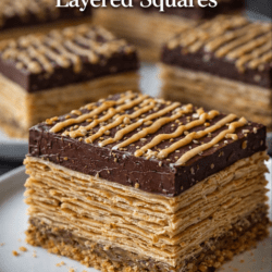 Chocolate Caramel Layered Squares