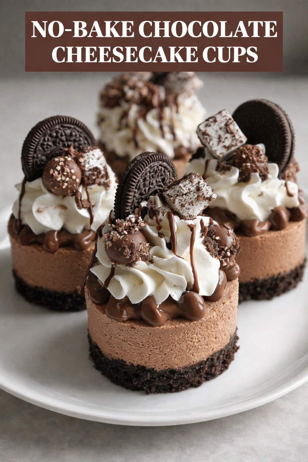No-Bake Chocolate Cheesecake Cups