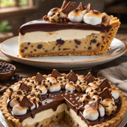 S’mores Chocolate Chip Cheesecake Pie
