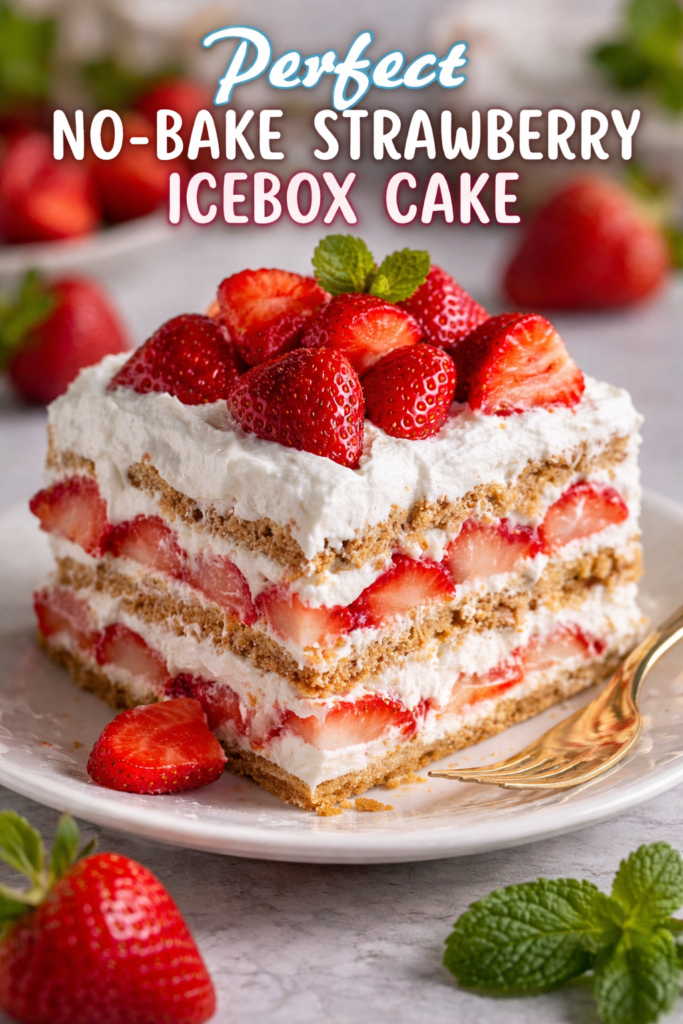 No-Bake Strawberry Icebox Cake