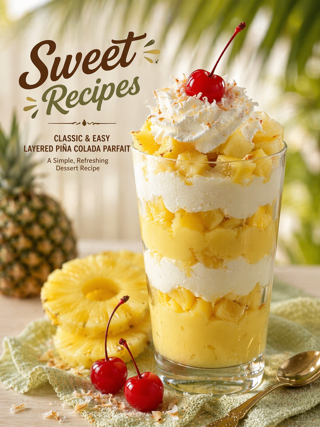 Classic Piña Colada Layered Parfait