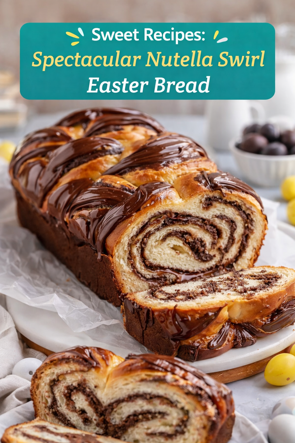 Spectacular Nutella Swirl Easter Bread