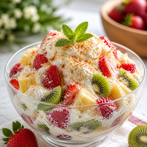 Creamy Tropical Fruit Dessert Salad