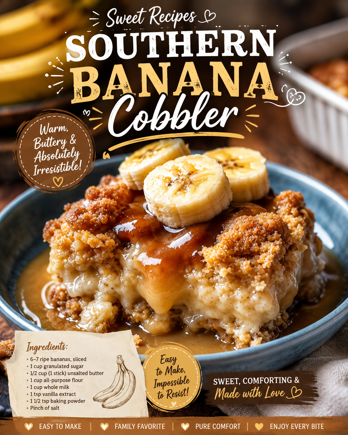 Southern Banana Cobbler Recipe