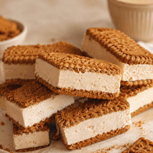 No-Bake Biscoff Ice Cream Sandwiches