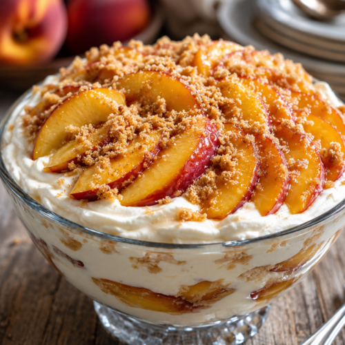 Peaches & Cream Dream Trifle