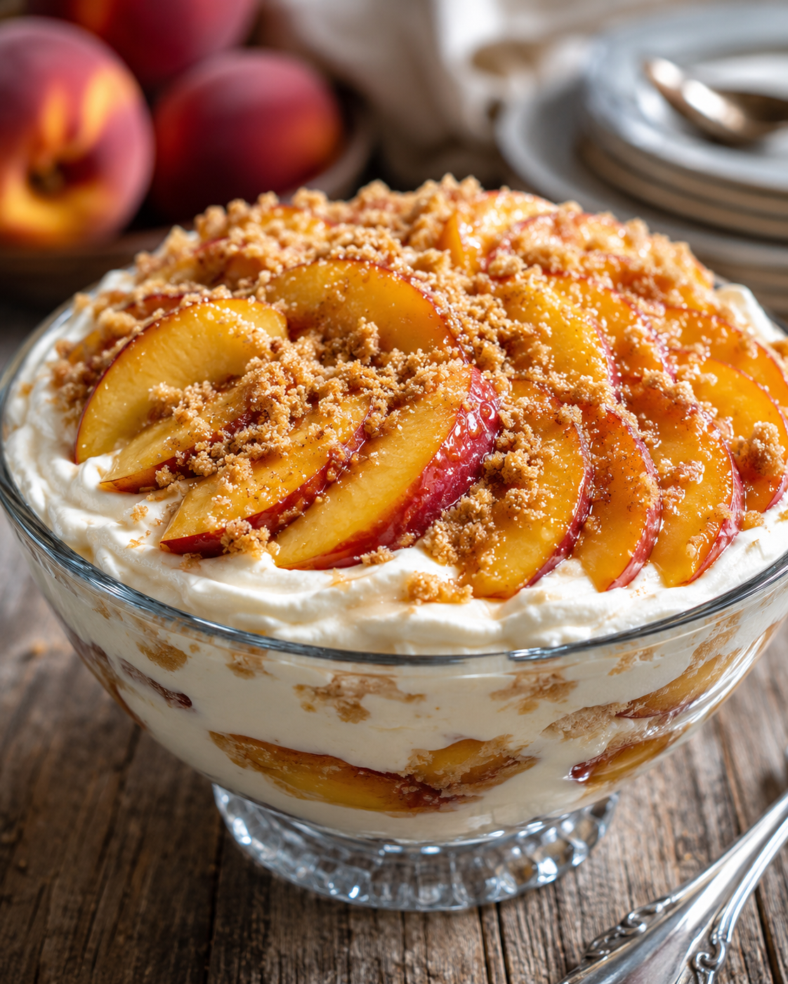 Peaches & Cream Dream Trifle
