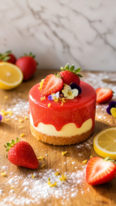 Strawberry Lemon Mini Cakes